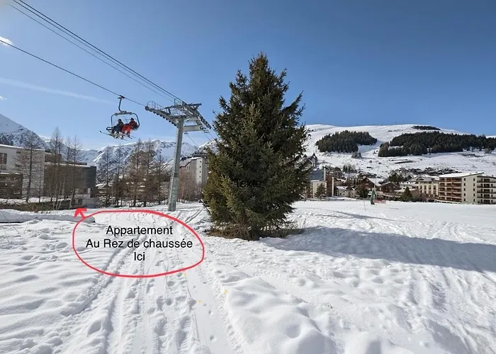 L'etoile Des 2 Villages - Le Janremon - Rez-de-chaussee - Acces Skis Aux Pieds Ле дез Альп